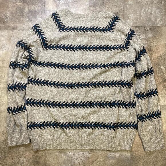 urban outfitters o’hanlon mills grey and blue arrow sweater size xl - Picture 6 of 6